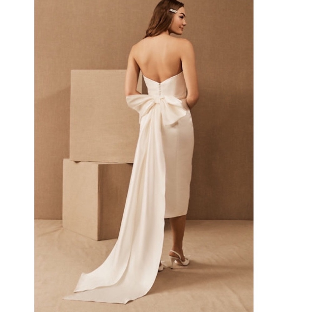 BHLDN Amsale Willow Bow Dress